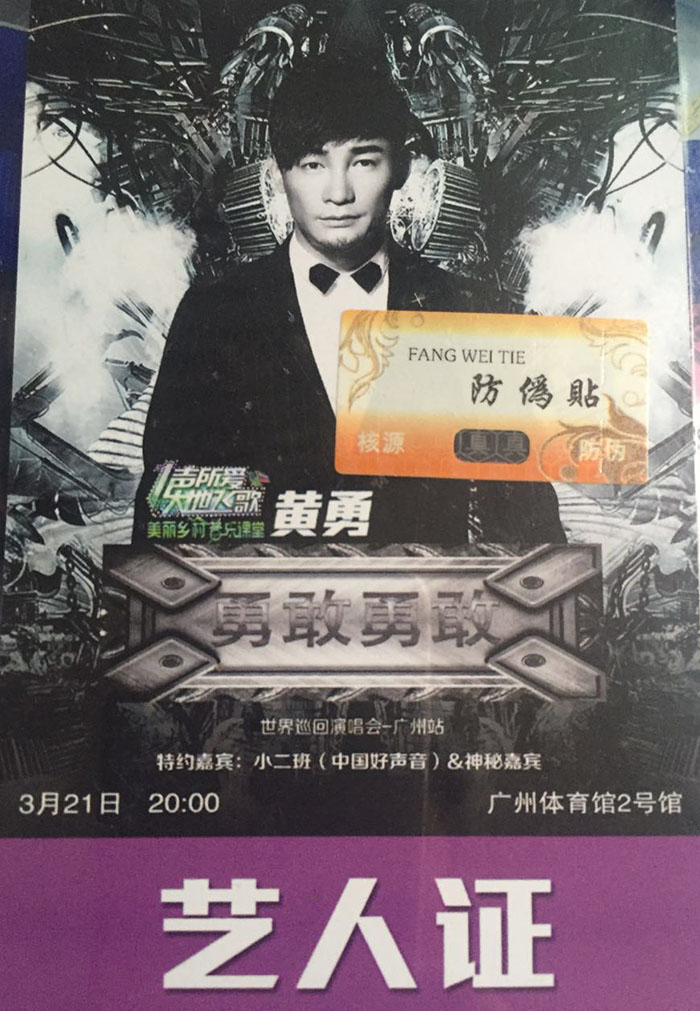 黃(huáng)勇世界巡回演唱(chàng)會(huì)